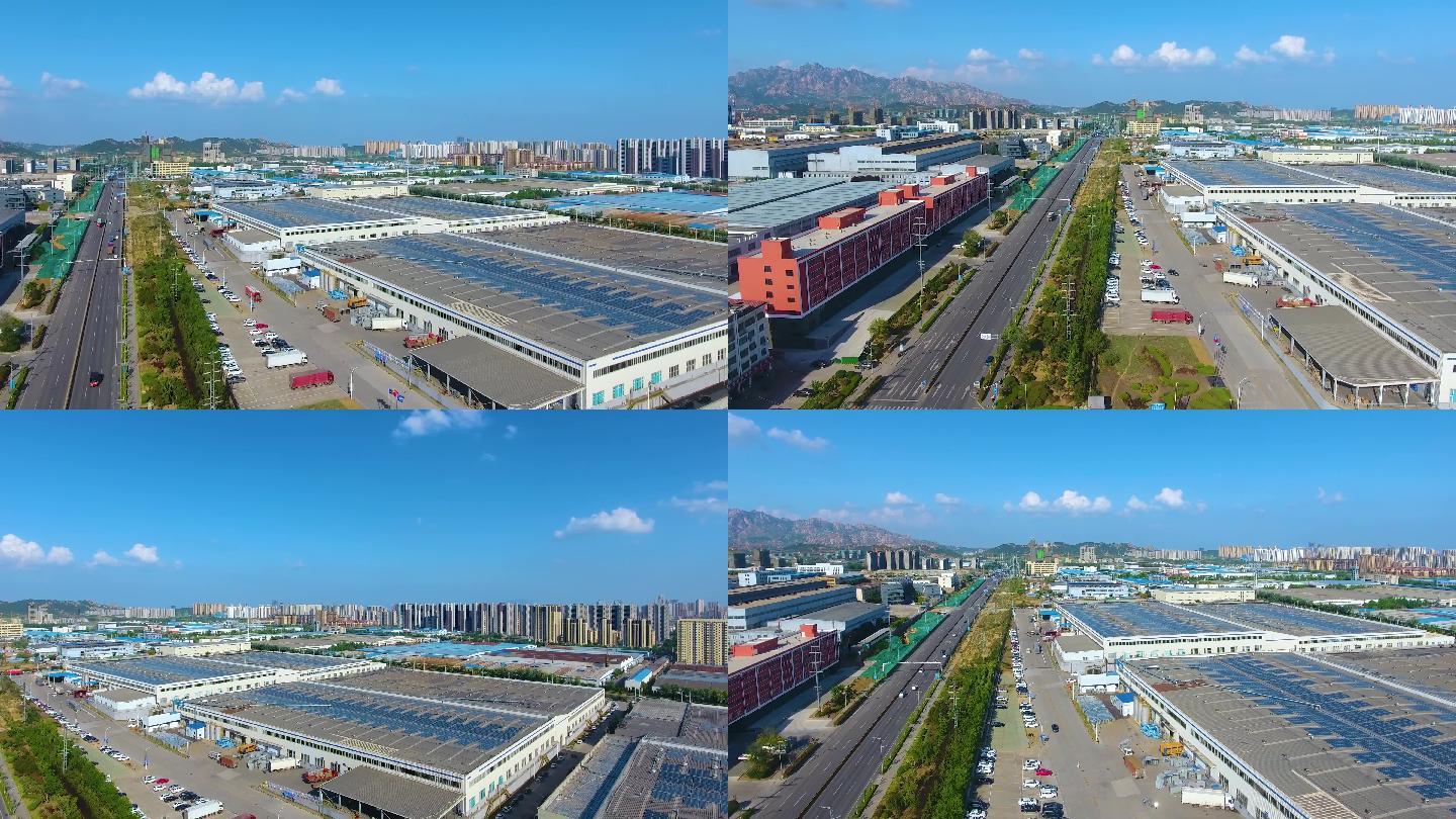 青島西海岸工業(yè)園區(qū),航拍工業(yè)廠房